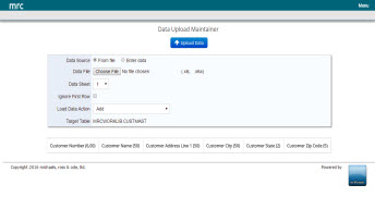 Data Upload Maintenance