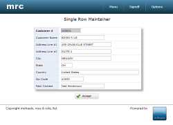 Single Record Maintenance