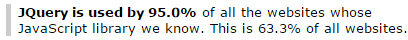 94% of JS Libraries use jQuery