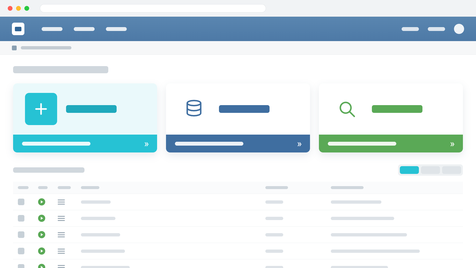 The m-Power development platform home screen: create apps, model data, and explore data