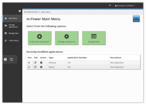 m-Power's re-designed interface