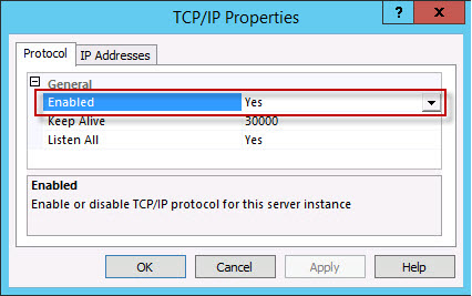 TCPIP Enabled