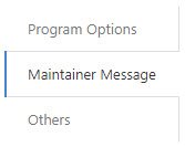 Maintainer Message