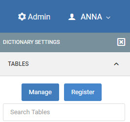 Manage Tables
