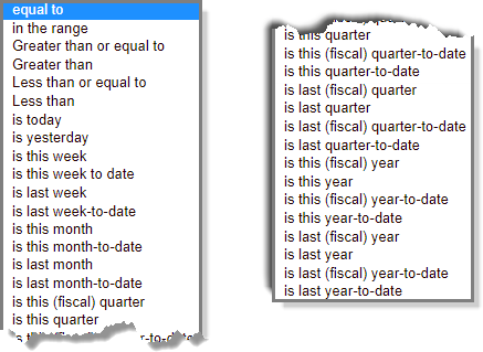 relation dropdown