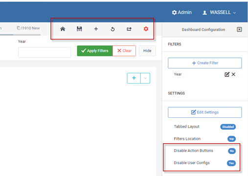 Additional Dashboard Configurations